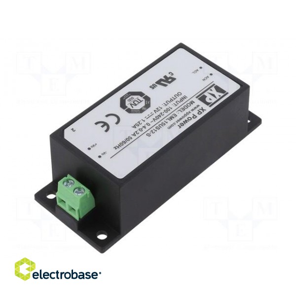 Power supply: switched-mode | open | 15W | 120÷370VDC | 85÷264VAC image 2