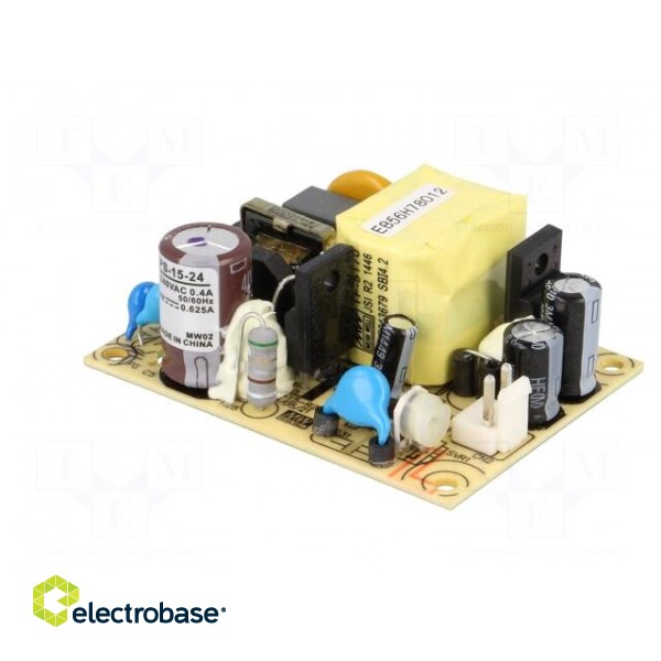 Power supply: switched-mode | open | 15W | 120÷370VDC | 85÷264VAC paveikslėlis 4