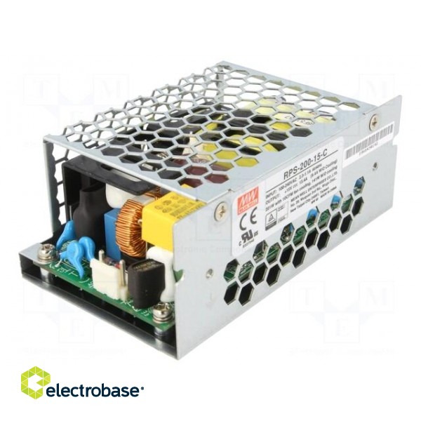 Power supply: switched-mode | open | 200W | 113÷370VDC | 80÷264VAC image 1