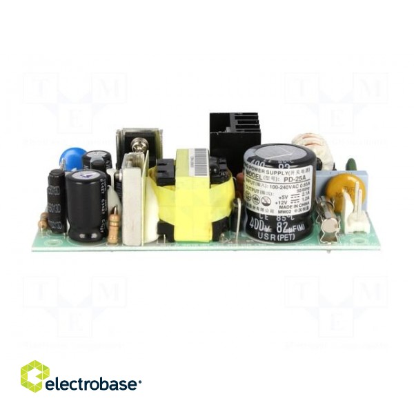 Power supply: switched-mode | open | 25W | 120÷370VDC | 90÷264VAC фото 3