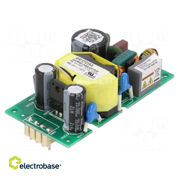 Power supply: switched-mode | open | 40W | 120÷370VDC | 80÷264VAC image 1