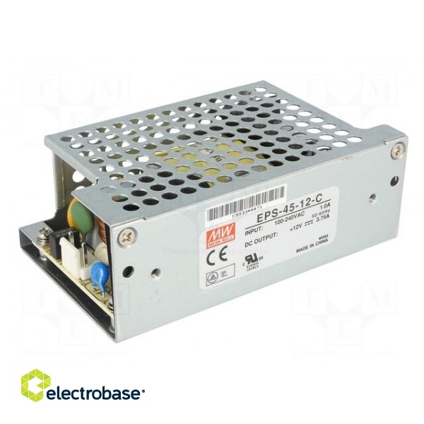 Power supply: switched-mode | open | 45W | 120÷370VDC | 85÷264VAC фото 2