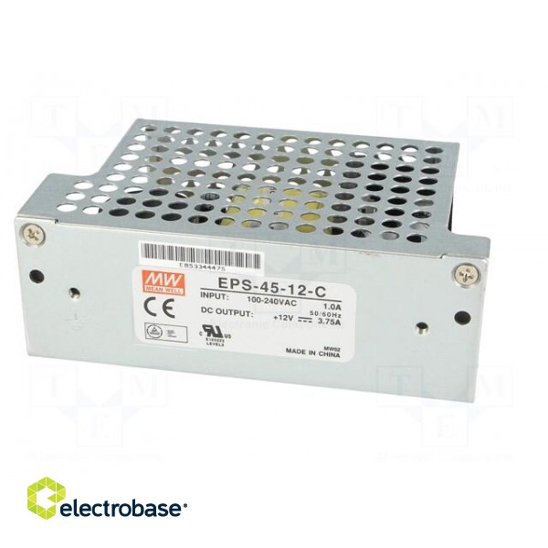 Power supply: switched-mode | open | 45W | 120÷370VDC | 85÷264VAC фото 3
