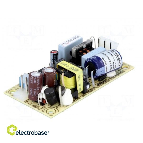 Power supply: switched-mode | open | 5.4W | 120÷370VDC | 85÷264VAC paveikslėlis 2