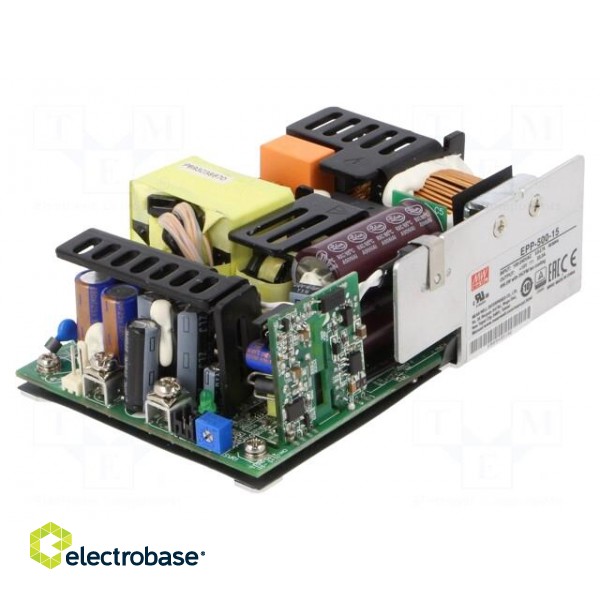 Power supply: switched-mode | open | 500W | 127÷370VDC | 90÷264VAC image 1