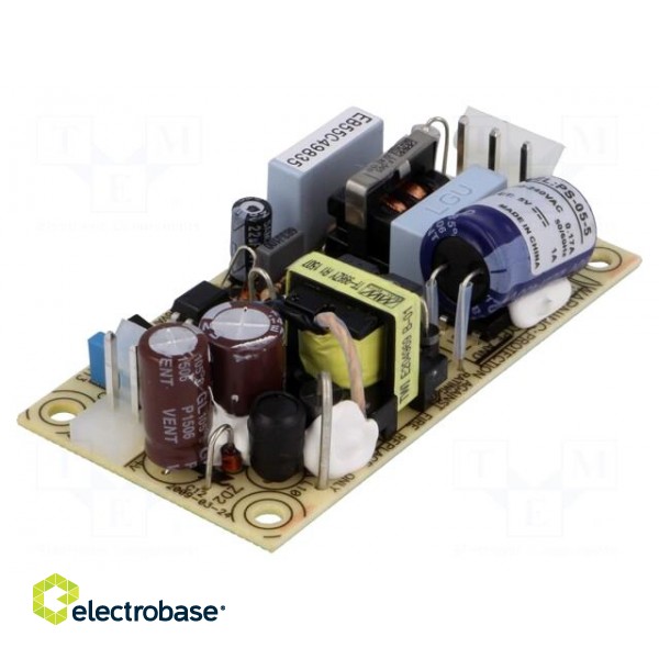Power supply: switched-mode | open | 5W | 120÷370VDC | 85÷264VAC | 1A image 1