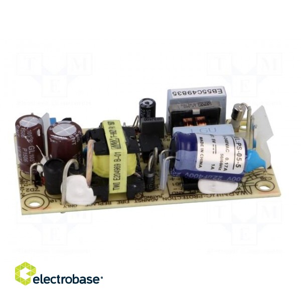 Power supply: switched-mode | open | 5W | 120÷370VDC | 85÷264VAC | 1A image 3