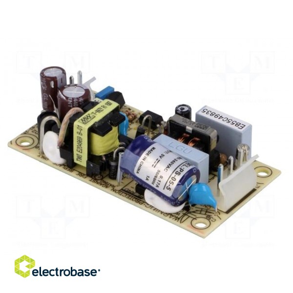 Power supply: switched-mode | open | 5W | 120÷370VDC | 85÷264VAC | 1A image 4