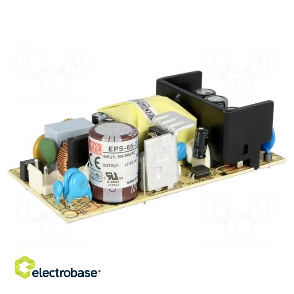 Power supply: switched-mode | open | 60W | 120÷370VDC | 85÷264VAC image 1