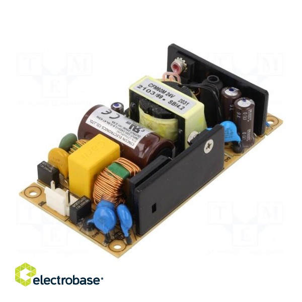 Power supply: switched-mode | open | 60W | 120÷370VDC | 90÷264VAC image 1