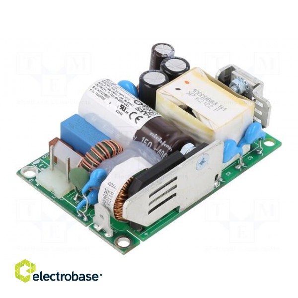 Power supply: switched-mode | open | 60W | 80÷264VAC | OUT: 1 | 12VDC | 5A image 1