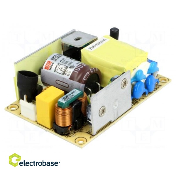 Power supply: switched-mode | open | 60W | 80÷264VAC | OUT: 1 | 8A | 85% paveikslėlis 1