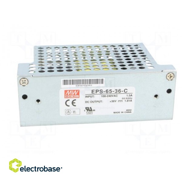 Power supply: switched-mode | open | 65W | 120÷370VDC | 85÷264VAC image 7