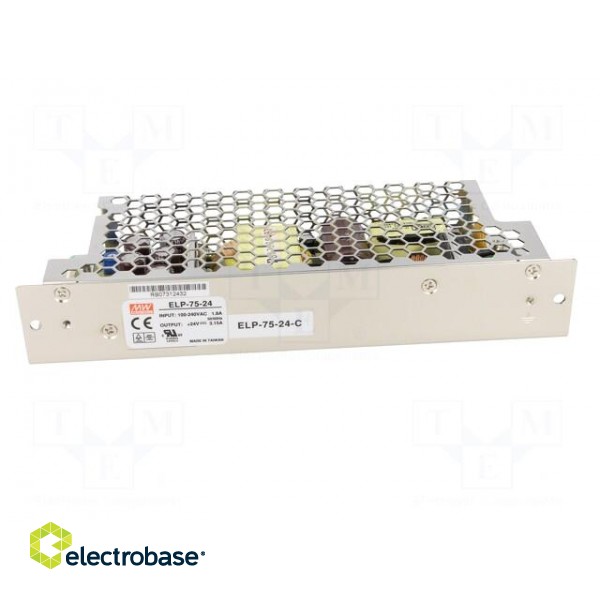Power supply: switched-mode | open | 75W | 127÷370VDC | 90÷264VAC paveikslėlis 3