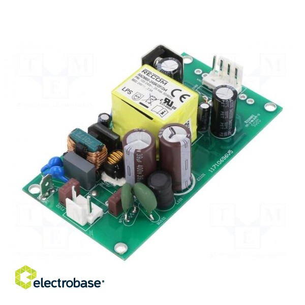 Power supply: switched-mode | open | 60W | 120÷370VDC | 80÷264VAC image 1