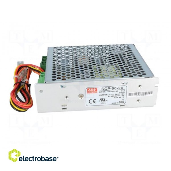 Power supply: buffer | for building in,modular | 49.7W | 27.6VDC фото 3