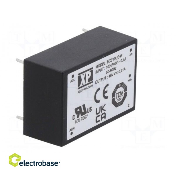 Converter: AC/DC | 10W | 85÷264VAC | Usup: 120÷370VDC | Uout: 48VDC image 2