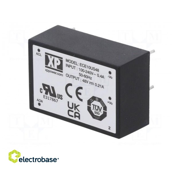 Converter: AC/DC | 10W | 85÷264VAC | Usup: 120÷370VDC | Uout: 48VDC image 4