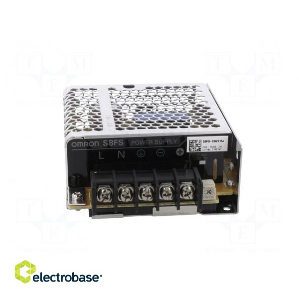 Power supply: switched-mode | for building in | 25W | 15VDC | 1.7A paveikslėlis 9