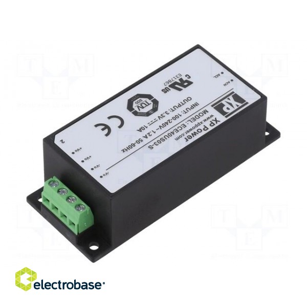 Power supply: switched-mode | for building in | 40W | 3.3VDC | 10A image 2