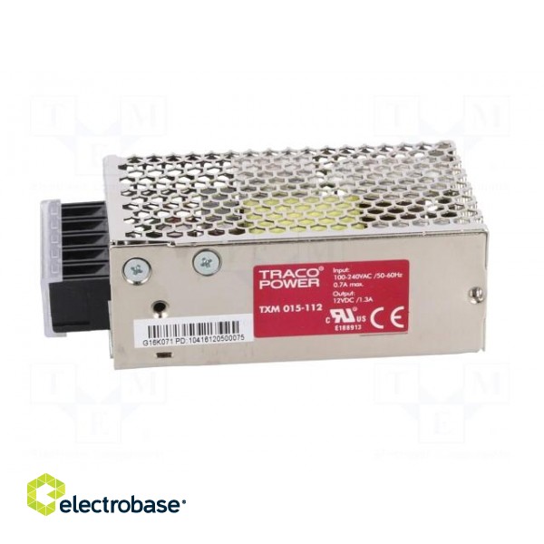 Power supply: switched-mode | modular | 15W | 12VDC | 79x51x28.8mm image 3