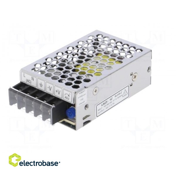 Power supply: switched-mode | modular | 25W | 12VDC | 2.1A | 170g | OUT: 1 paveikslėlis 2