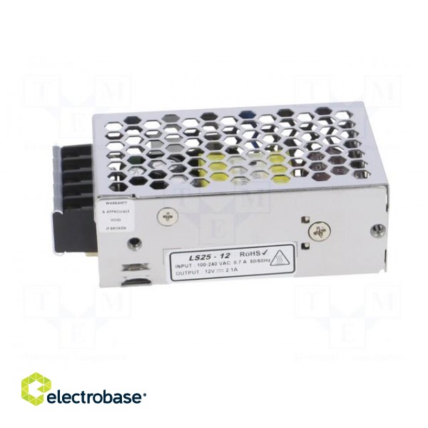 Power supply: switched-mode | modular | 25W | 12VDC | 2.1A | 170g | OUT: 1 paveikslėlis 3