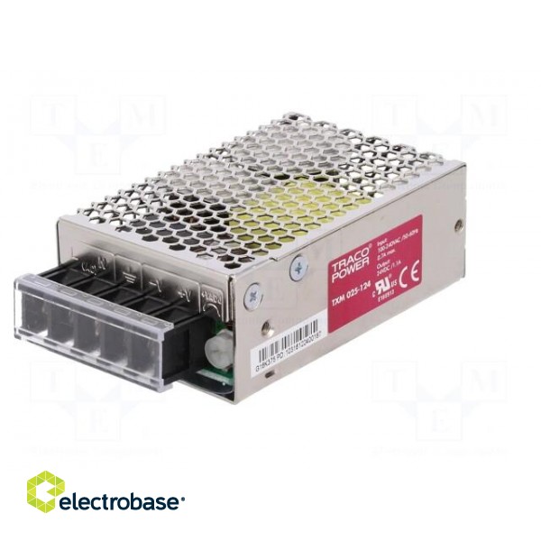 Power supply: switched-mode | modular | 25W | 24VDC | 79x51x28.8mm фото 2
