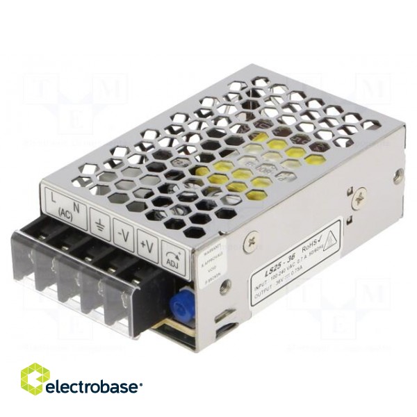 Power supply: switched-mode | for building in,modular | 25W | 36VDC image 1