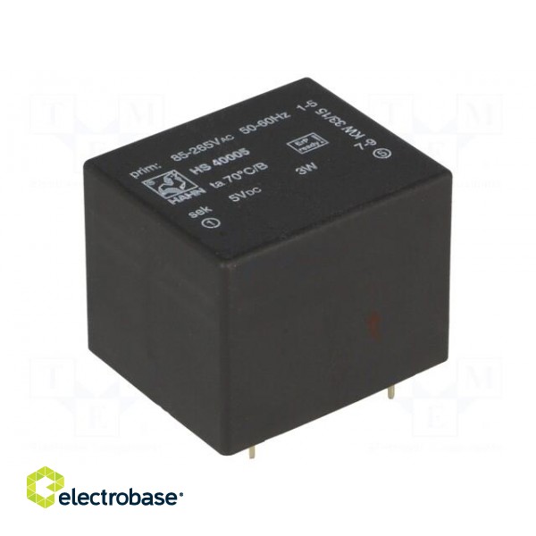 Power supply: switched-mode | modular | 3W | 5VDC | max.70°C | OUT: 1 image 1