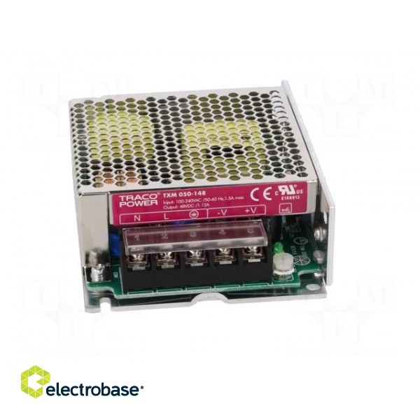 Power supply: switched-mode | modular | 50W | 48VDC | 99x82x35mm | 1.1A image 9