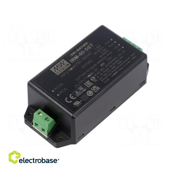 Power supply: switched-mode | modular | 50W | 5VDC | 109x52x33.5mm image 1