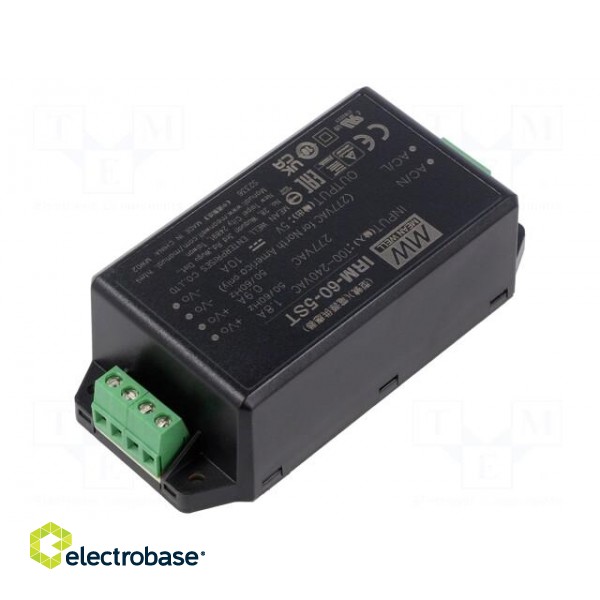 Power supply: switched-mode | modular | 50W | 5VDC | 109x52x33.5mm image 2