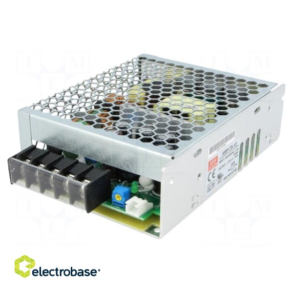 Power supply: switched-mode | modular | 75.6W | 12VDC | 129x98x38mm фото 1