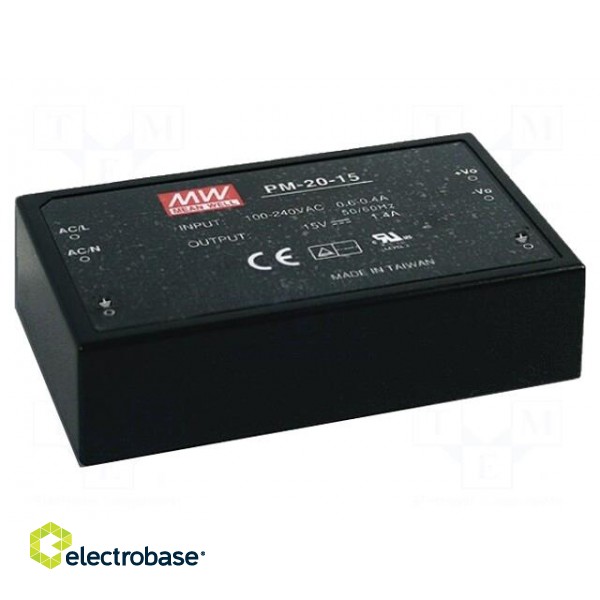 Power supply: switched-mode | modular | 14.85W | 3.3VDC | 4.5A | 180g фото 1