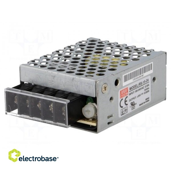 Power supply: switched-mode | for building in,modular | 15W | 24VDC paveikslėlis 1