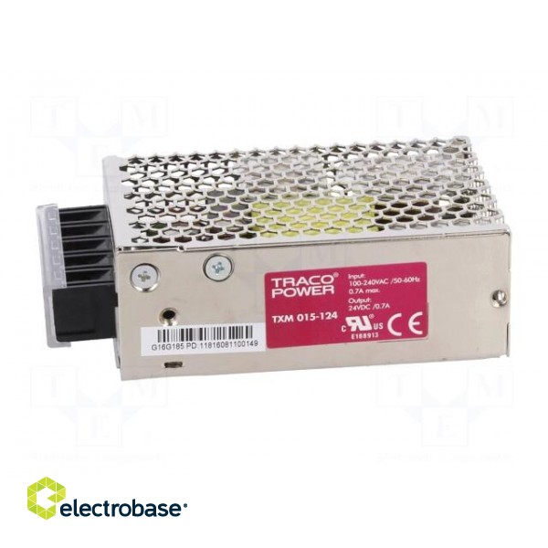 Power supply: switched-mode | for building in,modular | 15W | 24VDC фото 3