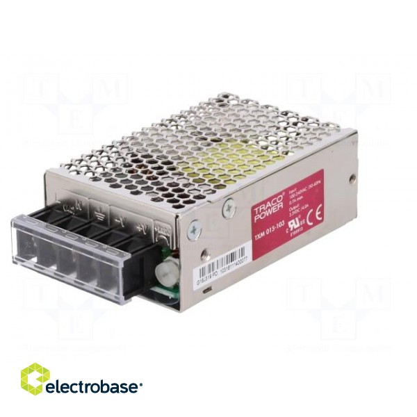 Power supply: switched-mode | modular | 15W | 3.3VDC | 79x51x28.8mm фото 2
