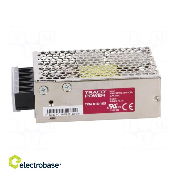 Power supply: switched-mode | modular | 15W | 5VDC | 79x51x28.8mm image 3