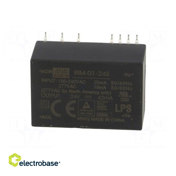 Power supply: switched-mode | modular | 1W | 24VDC | 33.7x22.2x16mm image 3