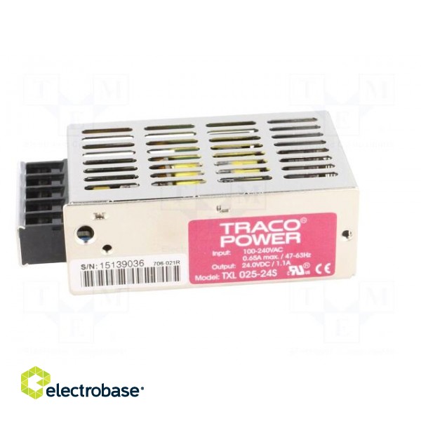 Power supply: switched-mode | modular | 25W | 24VDC | 79x51x28.5mm image 3