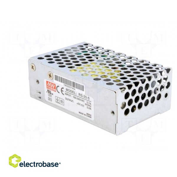 Power supply: switched-mode | for building in,modular | 25W | 5VDC фото 4