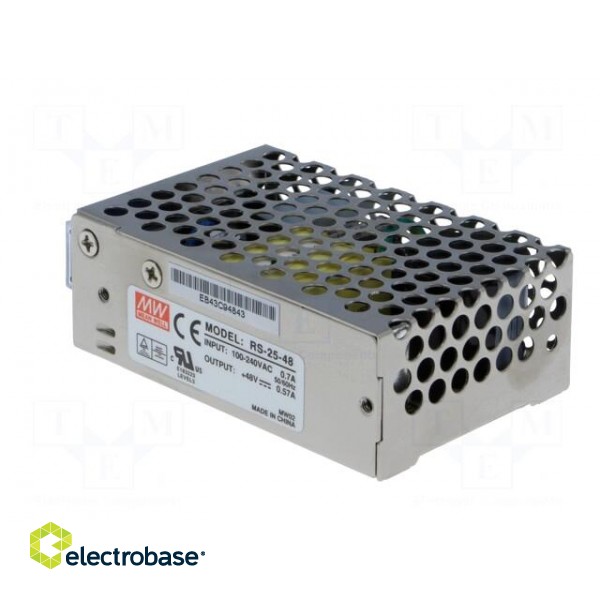 Power supply: switched-mode | modular | 27.36W | 48VDC | 78x51x28mm image 4