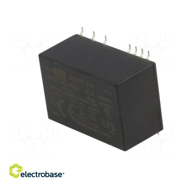 Power supply: switched-mode | modular | 2W | 24VDC | 33.7x22.2x16mm image 4