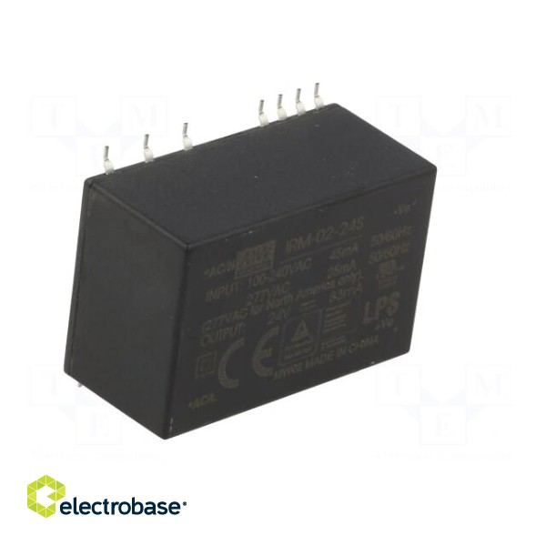 Power supply: switched-mode | modular | 2W | 24VDC | 33.7x22.2x16mm image 2