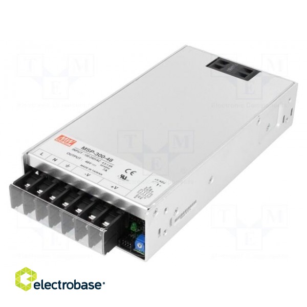 Power supply: switched-mode | modular | 336W | 48VDC | 199x105x41mm фото 1