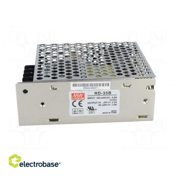 Power supply: switching | for building in,modular | 35W | 5VDC | 82% image 3