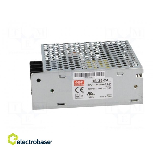 Power supply: switched-mode | for building in,modular | 35W | 24VDC фото 3