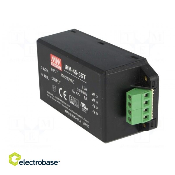 Power supply: switched-mode | for building in,modular | 40W | 5VDC image 4