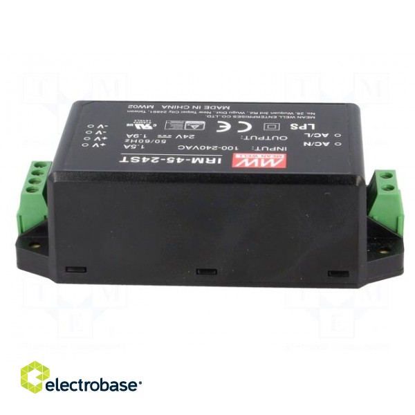 Power supply: switched-mode | modular | 45.6W | 24VDC | 109x52x33.5mm image 7